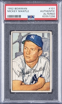 1952 Bowman #101 Mickey Mantle – PSA Authentic